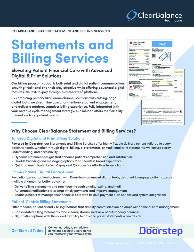 ClearBalance Statement and Billing Services